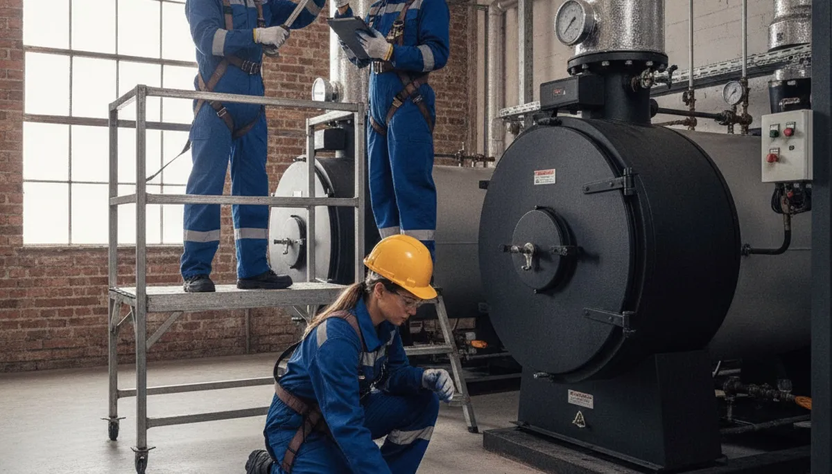 Boiler repair technician serving Jacksonville, FL homes on a plumbing service call