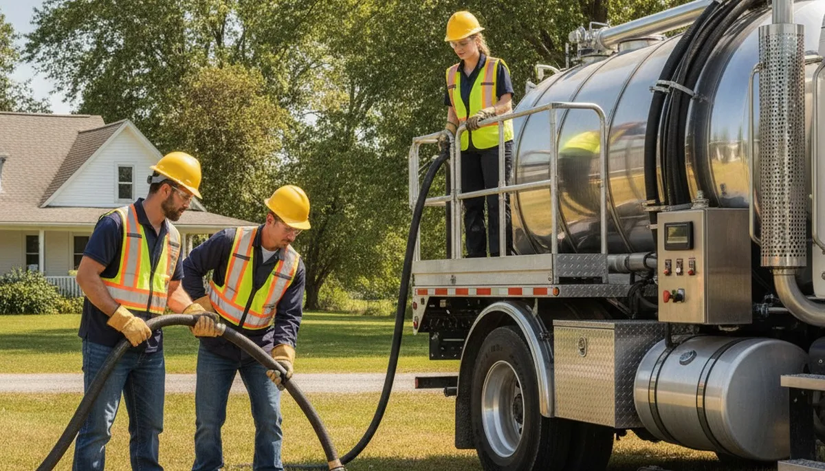 Septic pumping service truck for Jacksonville, FL homes