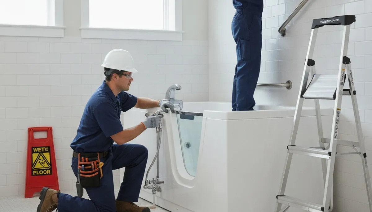 Walk-in tub installation for Jacksonville, FL homeowners by On Call Plumbers